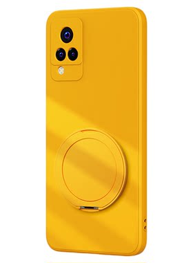 【旋转支架】适用vivoS9手机壳S7e新款vivo液态硅胶保护套viv0全包防摔6男女5带支架1pro活力版t外壳钢化膜后