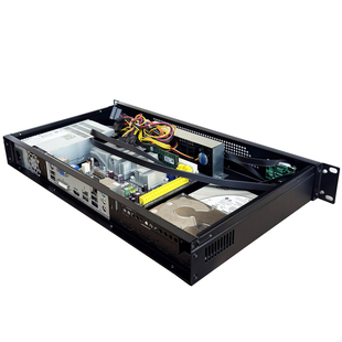 1.2U机箱250mm软路由工控短机箱防火墙视频会议1U机箱ITX迷你机箱