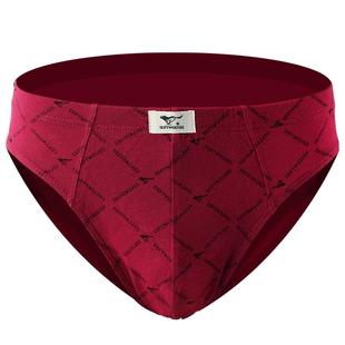 七匹狼纯棉三角裤男士内裤男式全棉三脚男款底裤头男人大码短裤衩