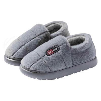 男士大码包跟棉拖鞋冬季2025新款外穿防滑厚底毛绒保暖棉鞋男加绒