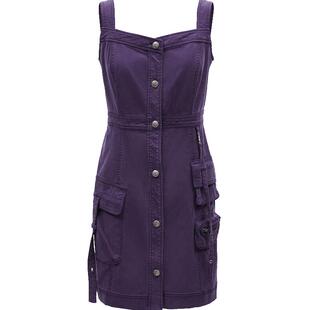 【ONLY奥莱】秋冬时尚工装风口袋设计短款吊带连衣裙女