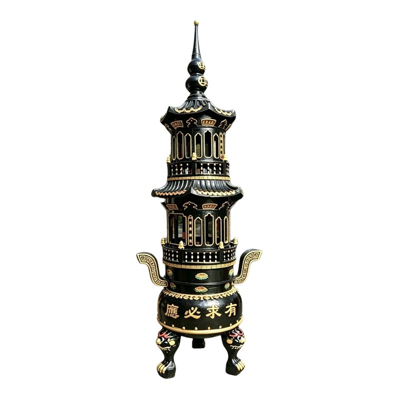 寺庙大型多层宝鼎香炉 铸铁铸铜宝塔香炉 道观宗祠户外仿古焚经炉