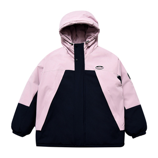 胖女童棉衣冬季加绒加厚棉服初中生胖女孩宽松大码夹棉冲锋衣外套