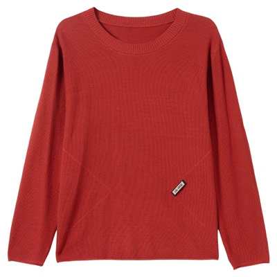 恒源祥女秋冬薄款遮肚羊毛衫