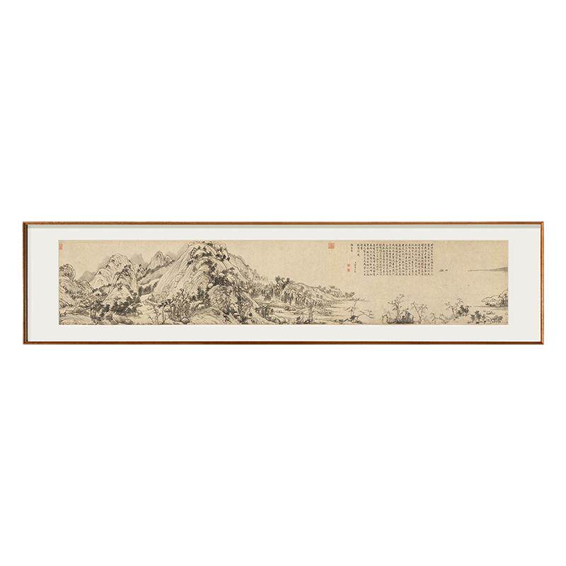 黄公望富春山居图版画客厅装饰画
