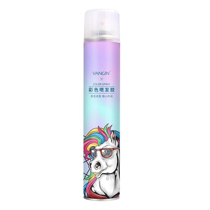 一次性彩色定型喷雾临时遮盖黑色蓝色棕色粉色紫色奶奶灰造型发胶