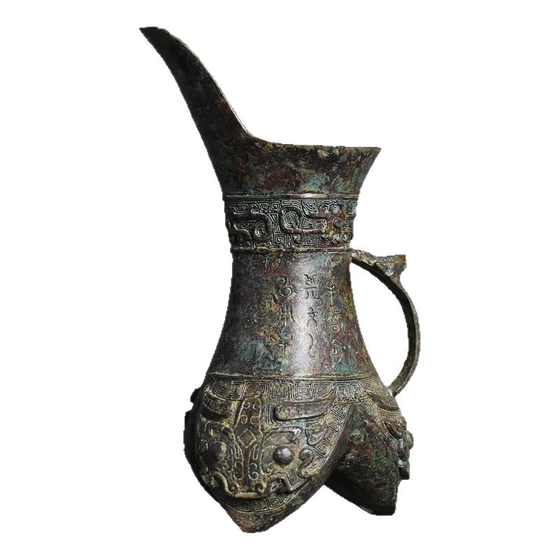 仿古青铜器古玩收藏斝商周酒展览