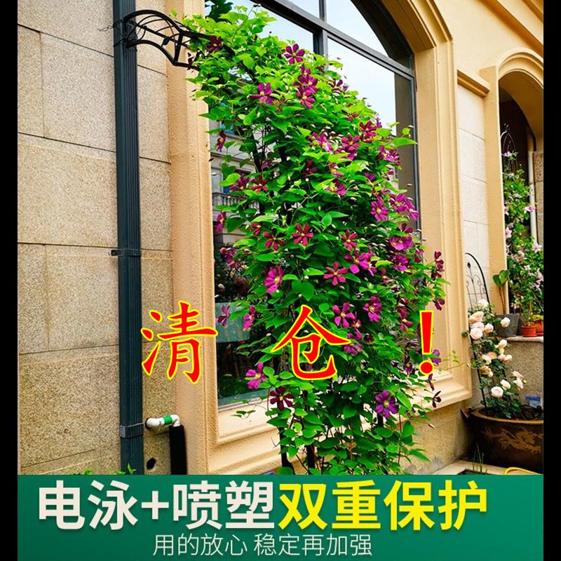 小毛草 半边拱形月季拱门铁线莲花架爬藤架 花园铁艺园艺支架庭院