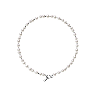 EWEST 巴洛克珍珠项链女轻奢新款小众锁骨链高级原创银珠串珠颈链