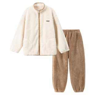 【双面绒】儿童睡衣男童加厚家居服套装冬季女童保暖冬装童装衣服