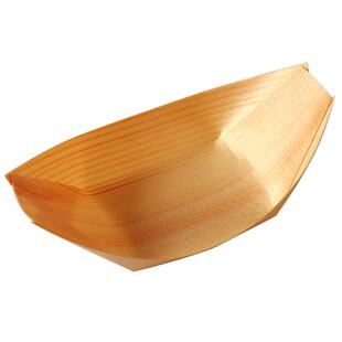 一次性木皮舟木皮船寿司盒日式小船水信玄饼纸船船形点心打包盒