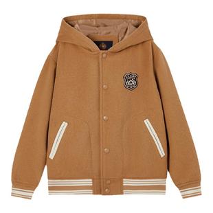 【46%绵羊毛】eland kids衣恋童装男童女童外套冬季徽标刺绣大衣