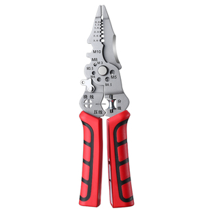 工业级多功能带测电灯剥线钳分线器可调节绕线大开口剪切电工专用