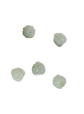 天然和田玉新疆料且末蓝雕刻核桃珠散珠配珠diy手链串珠配件材料