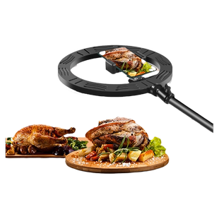 手机拍摄支架桌面直播俯拍画画书法拍照神器360度旋转美食录拍视频教学俯视老师专用业落地三脚架补光灯架子