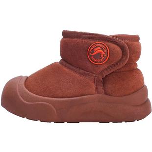 帕丁顿熊宝宝雪地靴冬季儿童棉靴女童靴子男童加绒大棉鞋防滑软底