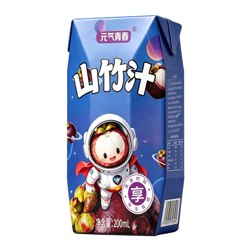 山竹汁0添加剂200ml盒装买一送一
