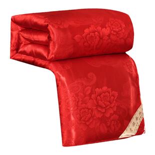 大红色正宗婚庆被子加厚冬被夏凉被结婚陪嫁送礼婚被喜被四季通用