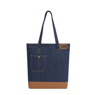 Lee 新款牛仔帆布托特包男女大学生大容量上课通勤大牌包袋