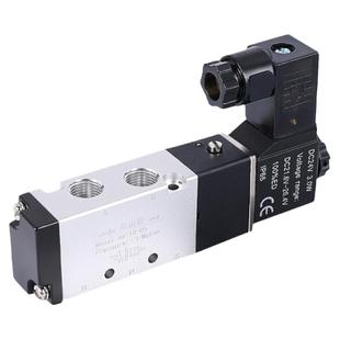 电磁气动阀4V110一06两位五通12伏24V气缸换向气阀电阀220V控制阀