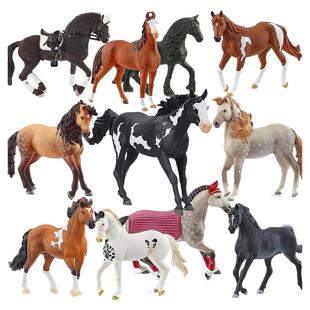 德国思乐马匹玩具schleich大马驹赛马骑手世界名马模型大马厩马房