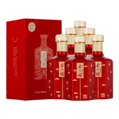 金六福50度*6瓶酱香型白酒窖陈