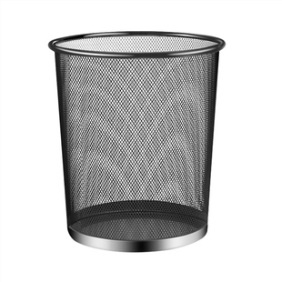 办公室专用铁丝网垃圾桶家用大号大容量卧室客厅加厚纸篓金属网格