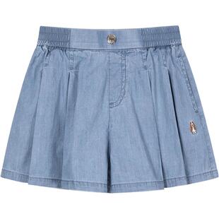 暇步士童装女童牛仔裙裤夏新品大童甜美短裤宝宝休闲儿童沙滩裤