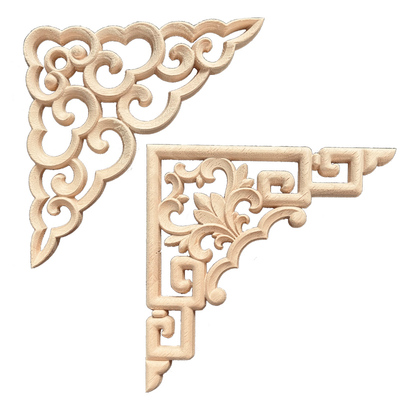 东阳木雕中式镂空雕刻橡胶木角花