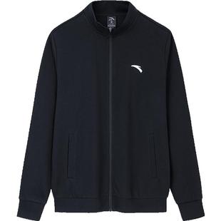 安踏易打理外套丨针织立领运动上衣男士冬季新款休闲卫衣加绒长袖