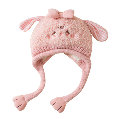 婧麒儿童卡通毛绒帽保暖防寒帽