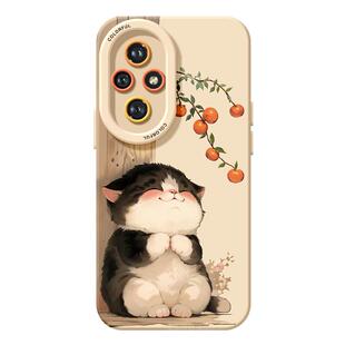 适用荣耀300手机壳女款200pro保护套90防摔80gt硅胶honor全包70pro+磨砂60se小猫手链50/100青春版可爱软外壳