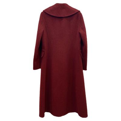 海军领中长款羊毛呢外套时尚百搭