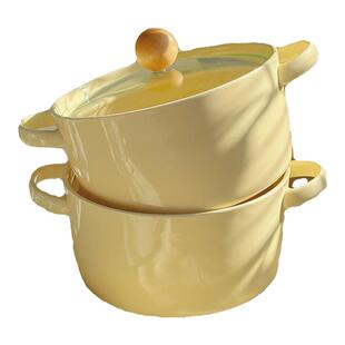 奶fufu少女心学生宿舍泡面碗带盖高颜值陶瓷防烫双耳饭碗可微波炉