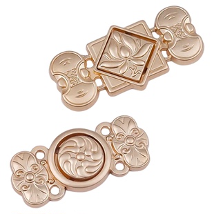 明制汉服子母扣旗袍古装金属盘扣宋制云肩披肩比甲对扣国潮装饰扣