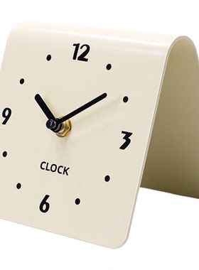 态生活ins奶油风台式座钟客厅家用时钟现代创意静音学生台钟摆件