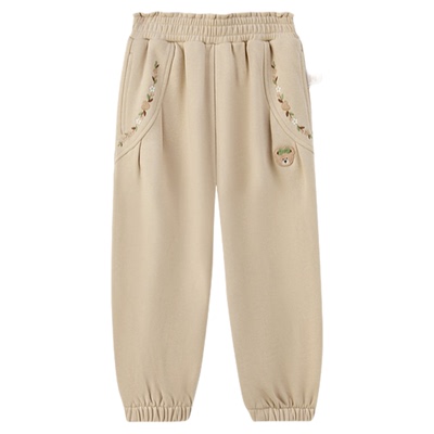 【索罗娜】PawinPaw卡通小熊童装25年秋冬新款女宝宝花苞束脚长裤