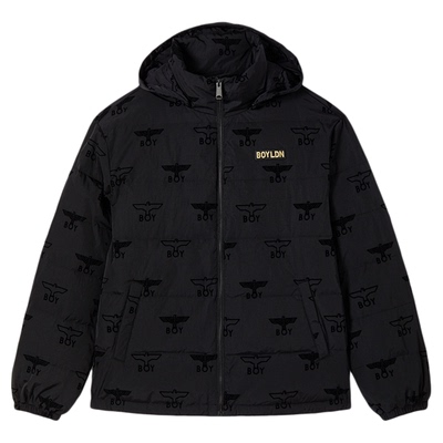 BOYLONDON冬季潮牌90绒短款羽绒服男女同款保暖外套连帽N28061