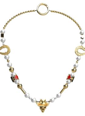 「BG官方」 BGBlackgreen 限定夏季百搭牛仔帽骷髅钻珍珠马蹄项链