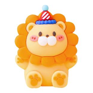 狮子座生日蛋糕装饰摆件立体儿童派对小动物玩偶派对装扮插件甜品