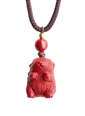 朱砂萌兔吊坠钥匙扣手机挂件