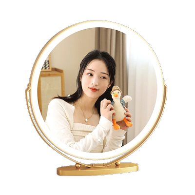 led化妆镜带灯台式桌面大号补光充电梳妆台镜子宿舍网红卧室ins风