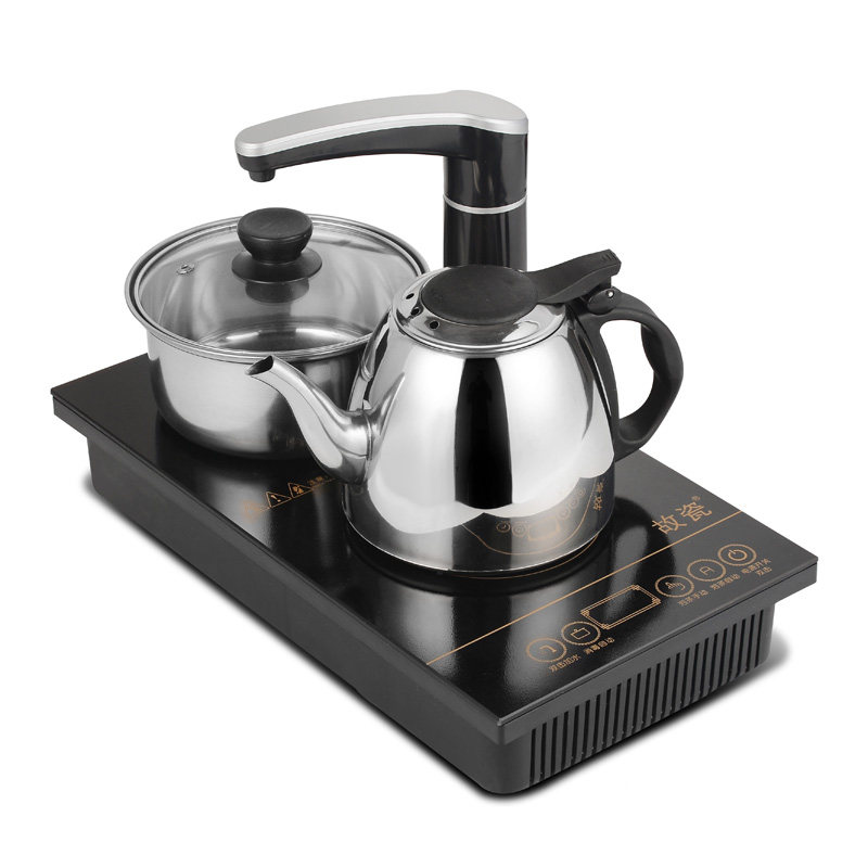 智能平板家用自动上水泡茶电磁茶炉抽水式三合一不锈钢烧水壶茶具