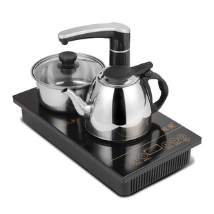 智能平板家用自动上水泡茶电磁茶炉抽水式三合一不锈钢烧水壶茶具