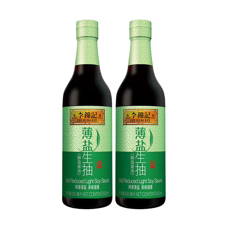 李锦记薄盐生抽500ml*2酱油点蘸凉拌炒菜家用厨房烹饪调味料