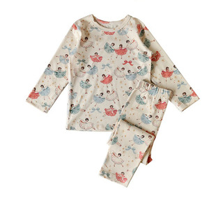 儿童家居服a类纯棉圣诞节宝宝睡衣2025秋冬新款打底衫长裤两件套