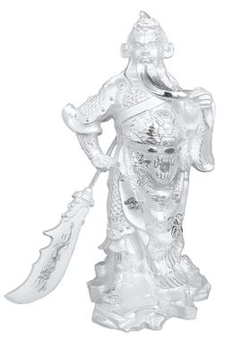 纯银摆件武财神供奉关公像