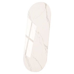 椭圆形岩板桌面定制餐桌大理石台面厨房石英石餐边柜浴室瓷砖定做