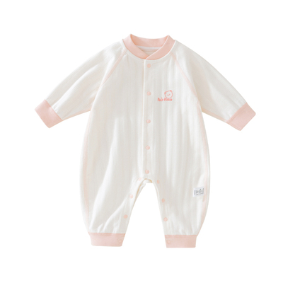 婴儿衣服春秋冬季连体衣宝宝无骨哈衣爬服打底衣纯棉a类秋衣内衣