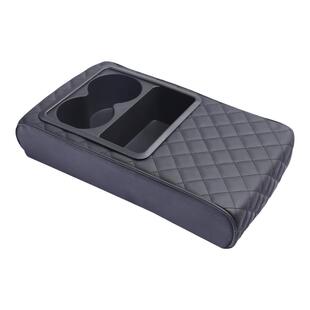 汽车扶手箱增高垫储物盒中央扶手肘托垫皮革垫放水杯架车载收纳盒